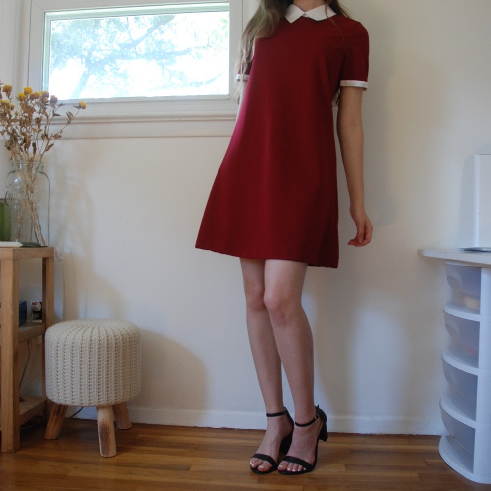 jennyfer french collared babydoll dress